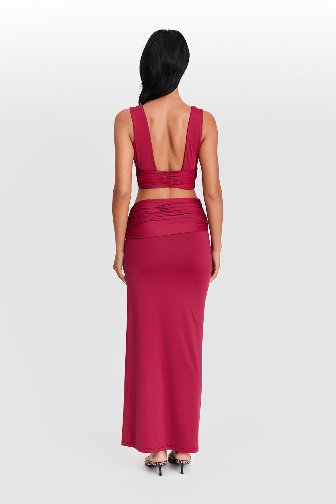 Mila Maxi Skirt Cherry Red