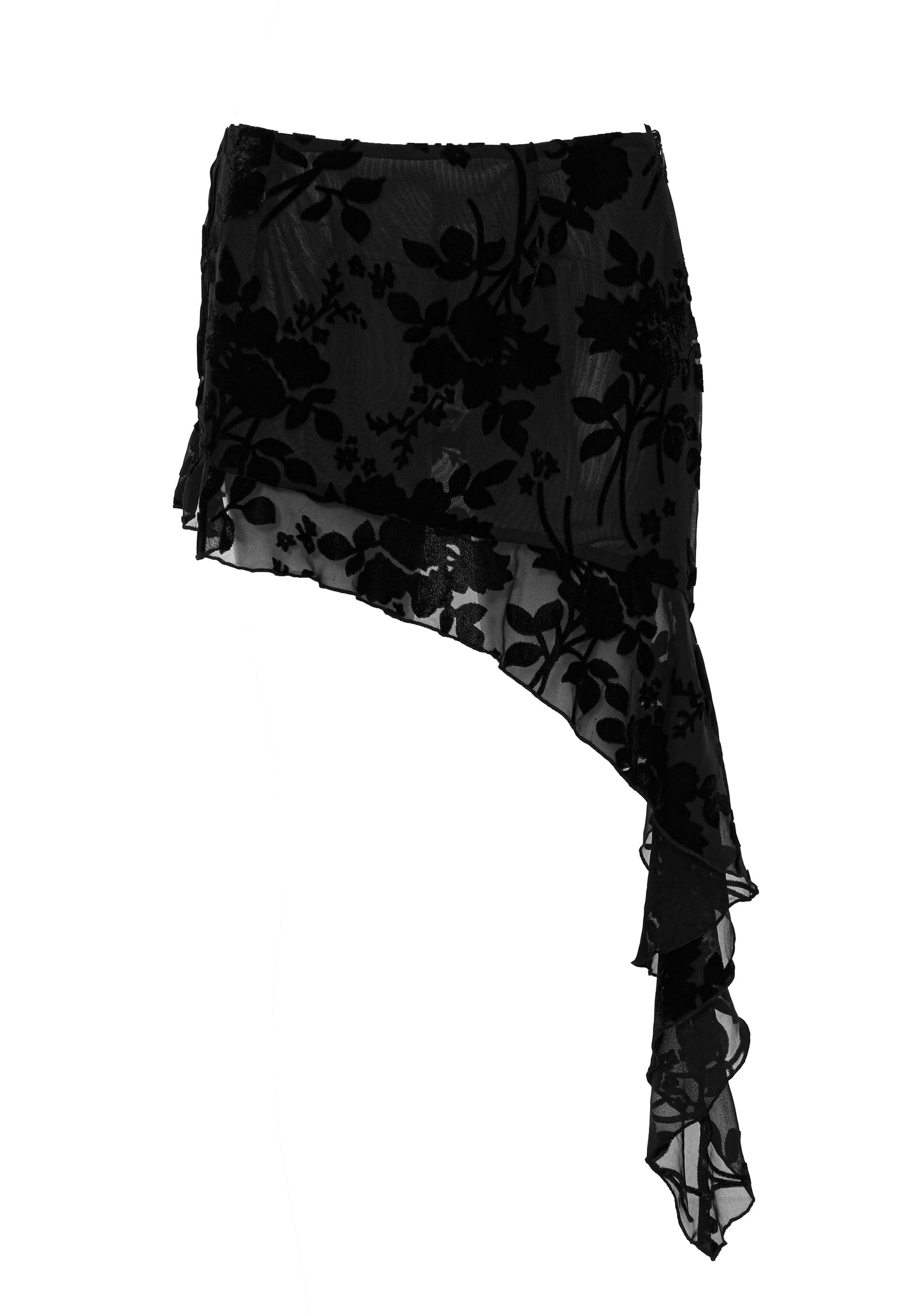 Ophelia Mini Skirt Black Velvet