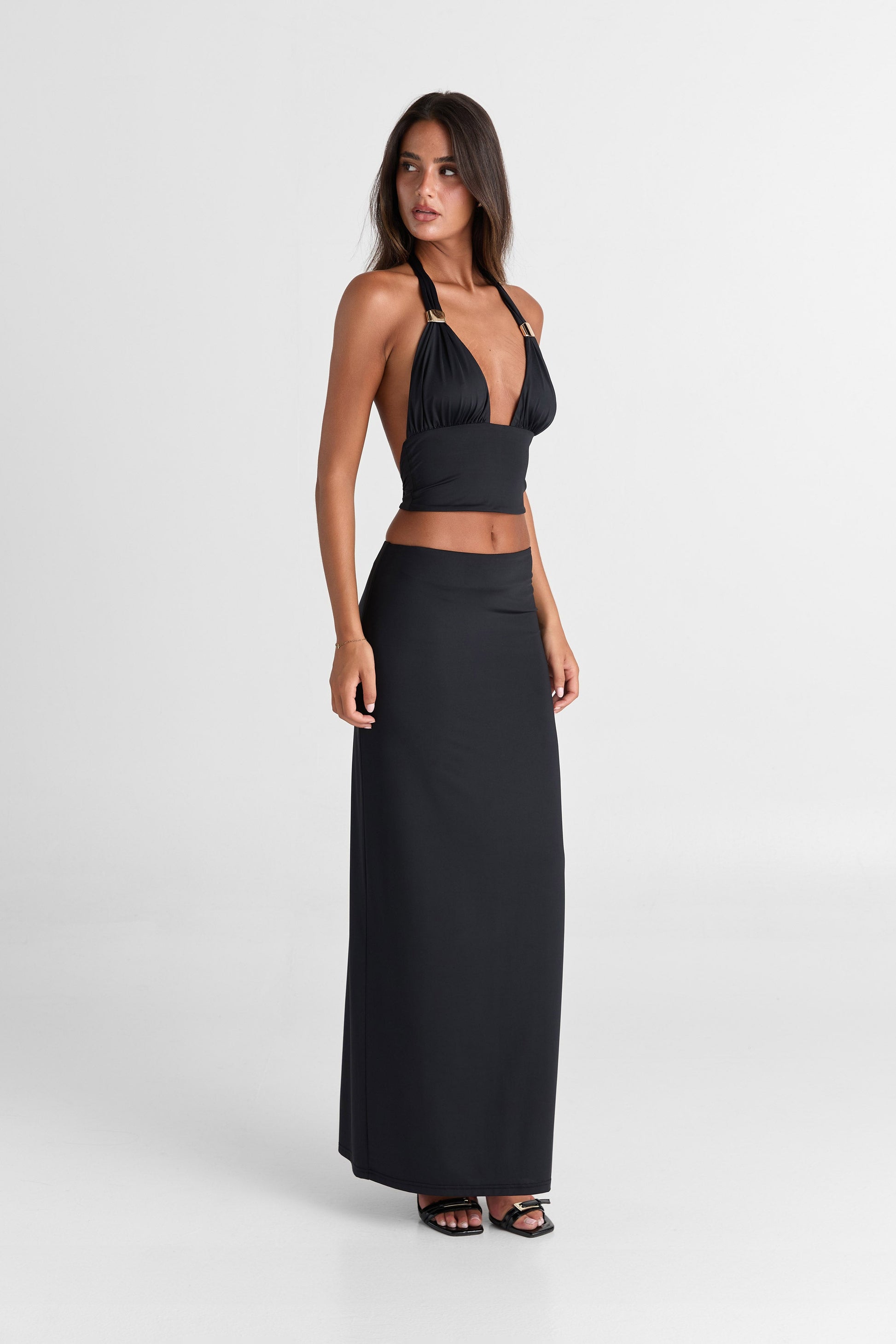 Cleo Maxi Skirt Black