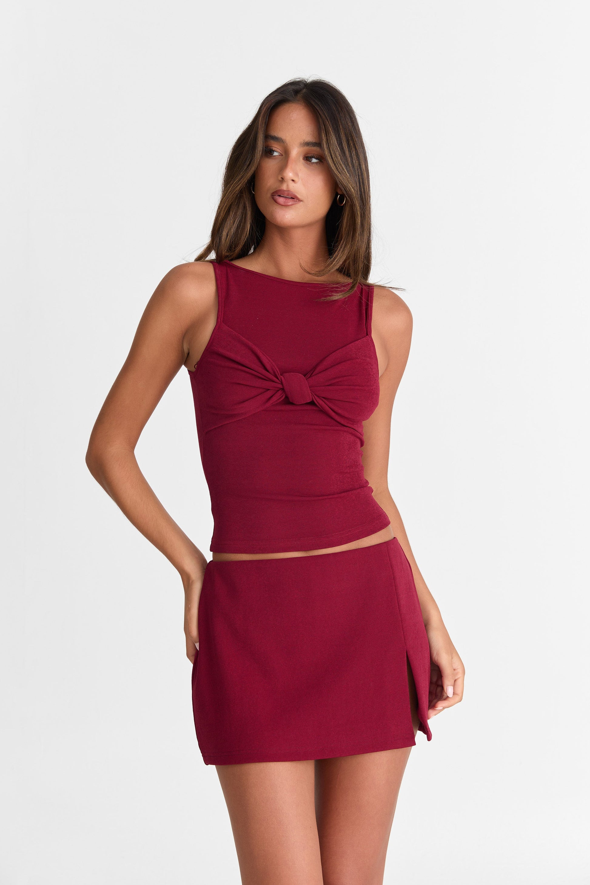 Isla Mini Skirt Ruby