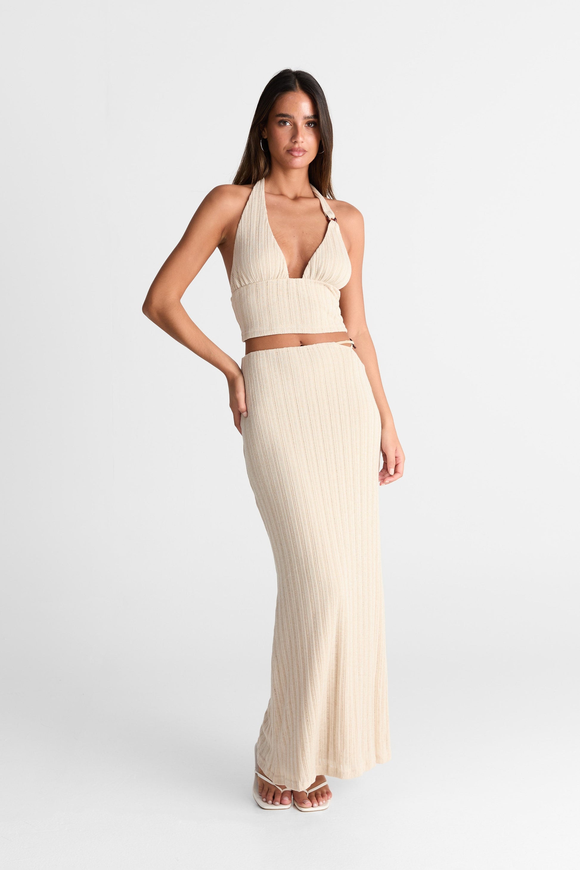 Eden Maxi Skirt Almond
