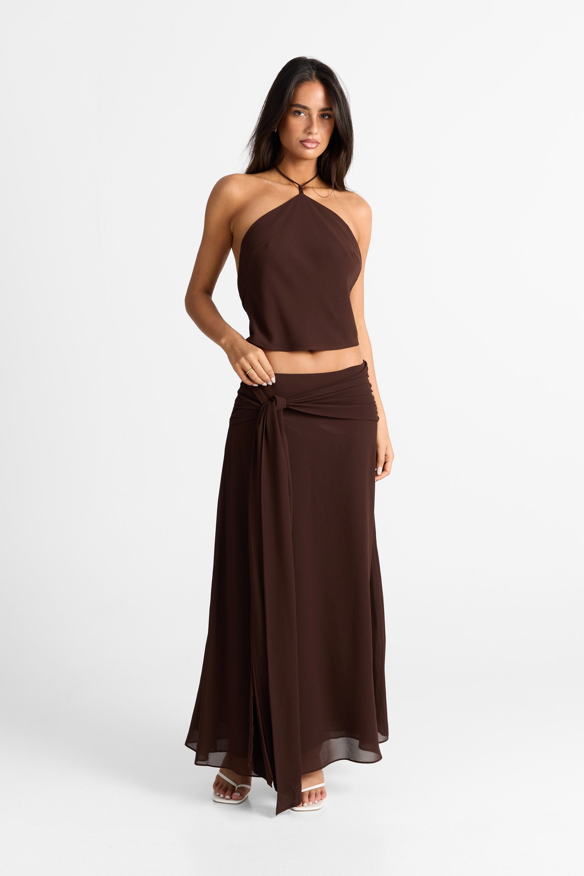 Nova Maxi Skirt Chocolate