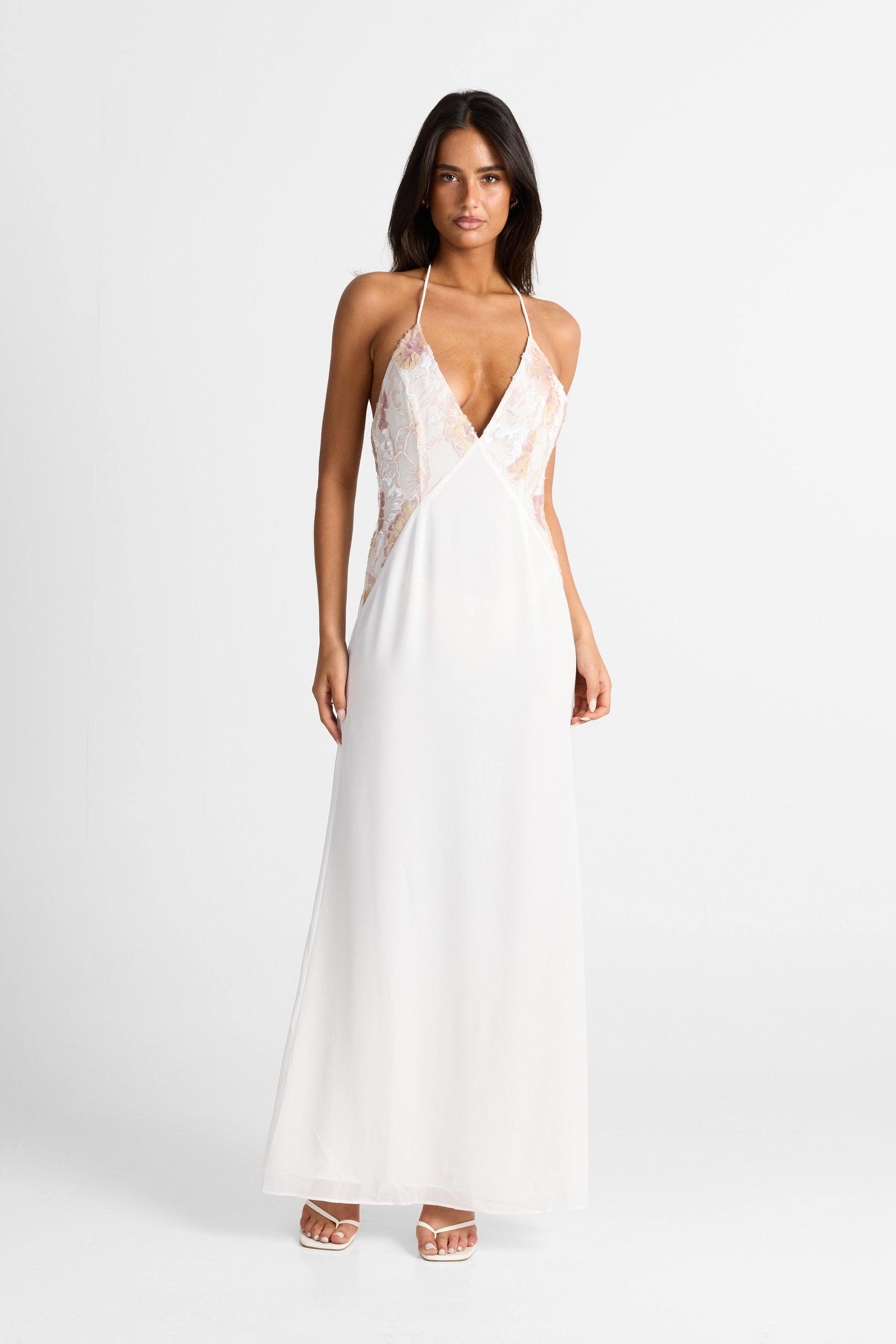 Elara Maxi Dress White