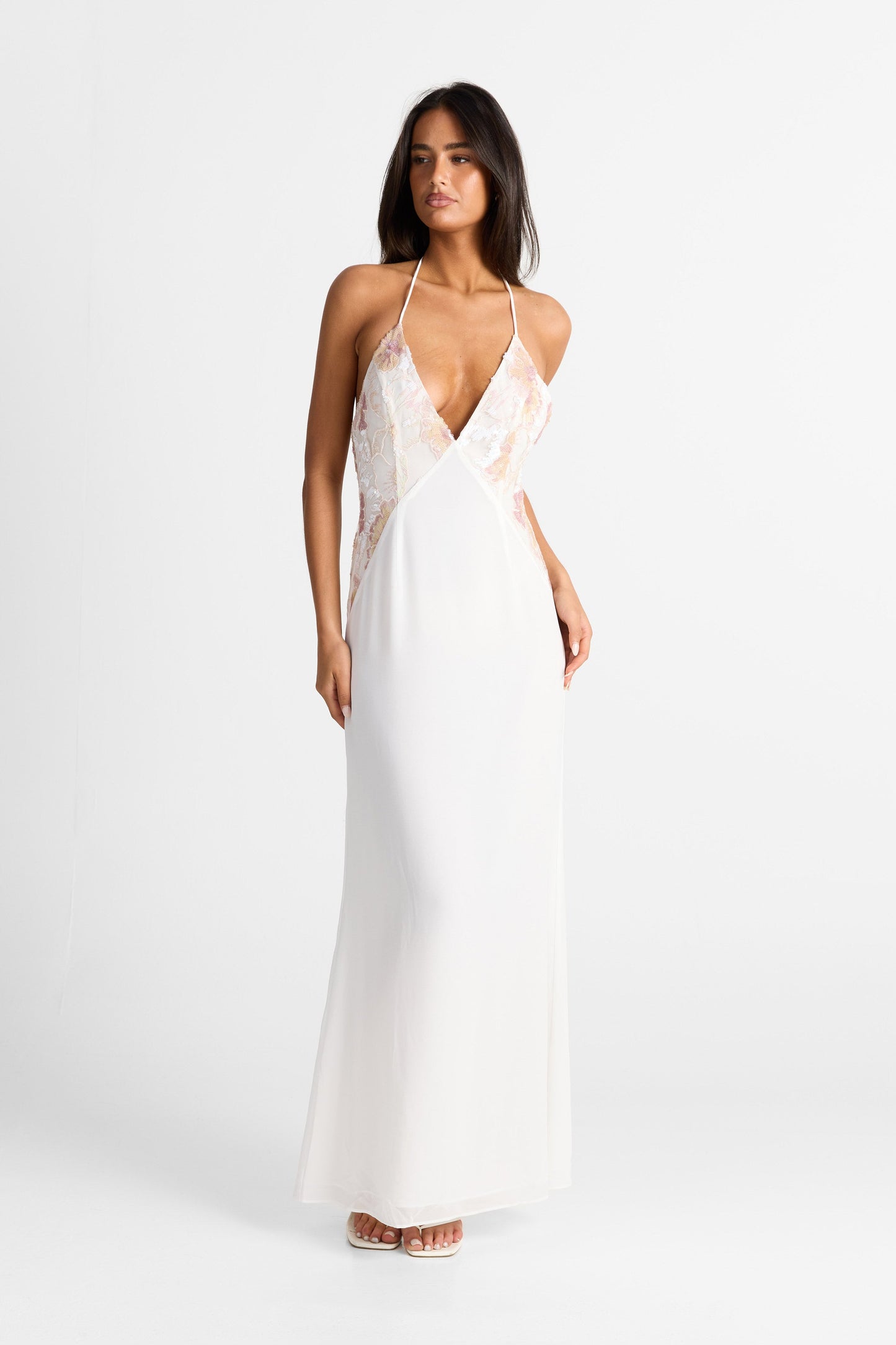 Elara Maxi Dress White