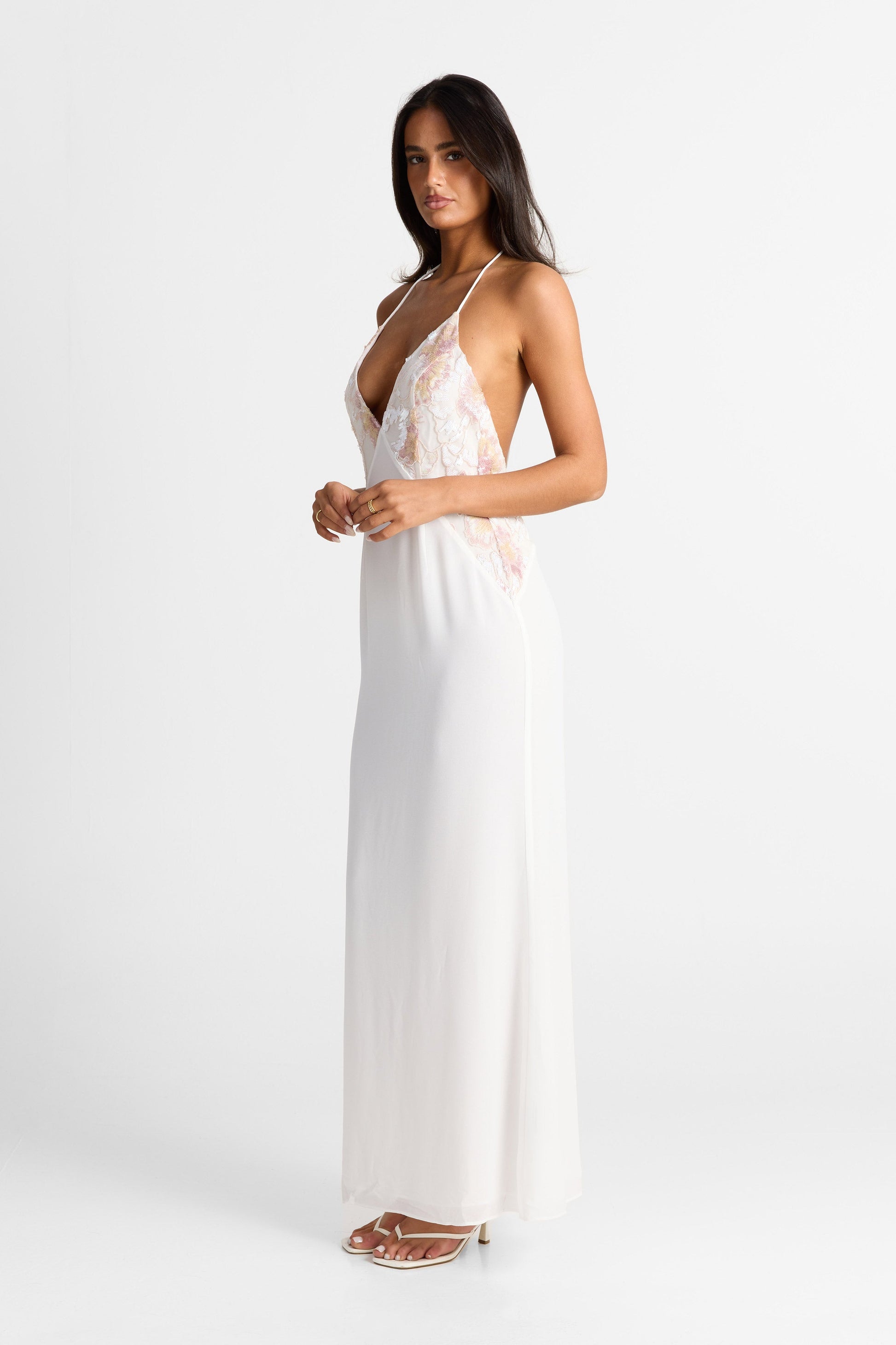 Elara Maxi Dress White