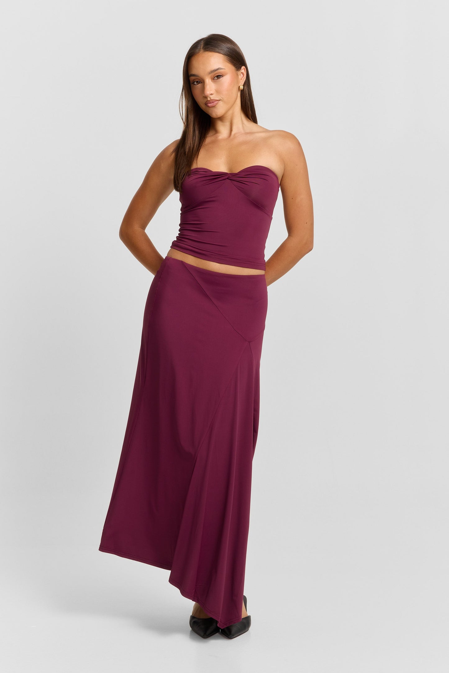 Lucinda Midi Skirt Plum