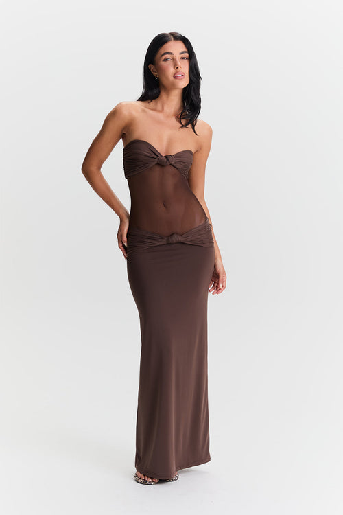 Amara Maxi Dress Brown