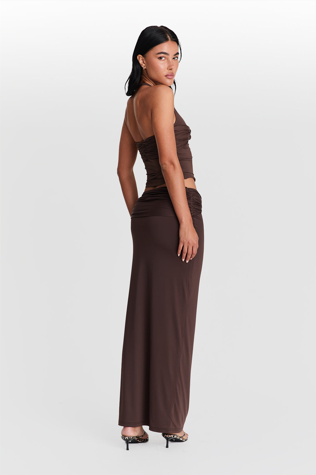Mila Maxi Skirt Chocolate Brown